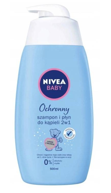 Nivea Baby płyn do kąpieli i szampon 2w1 500ml