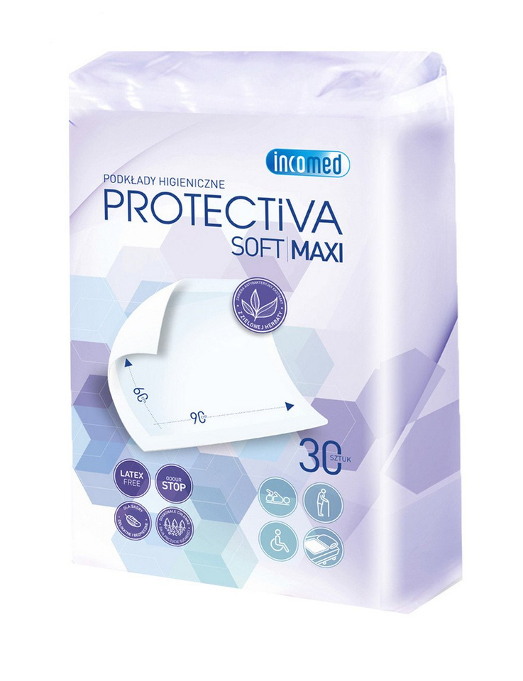 Podkłady higieniczne protectiva soft 90x60 30 SZT. chłonność 1750ml